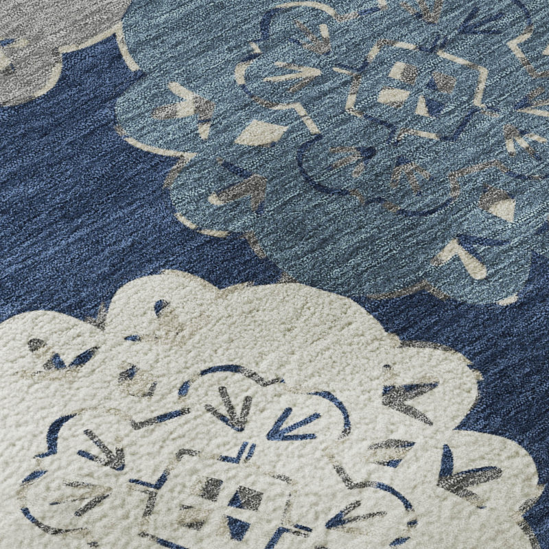 Tapis décontracté de qualité supérieure Mayfield AMF2353, Marine, 10 pi x 14 pi