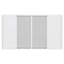 Porte-fenêtre coulissante en verre clair blanc 144 po x 80 po avec quincaillerie et moustiquaire métallique (2+2)-137786053-137786055-137786057