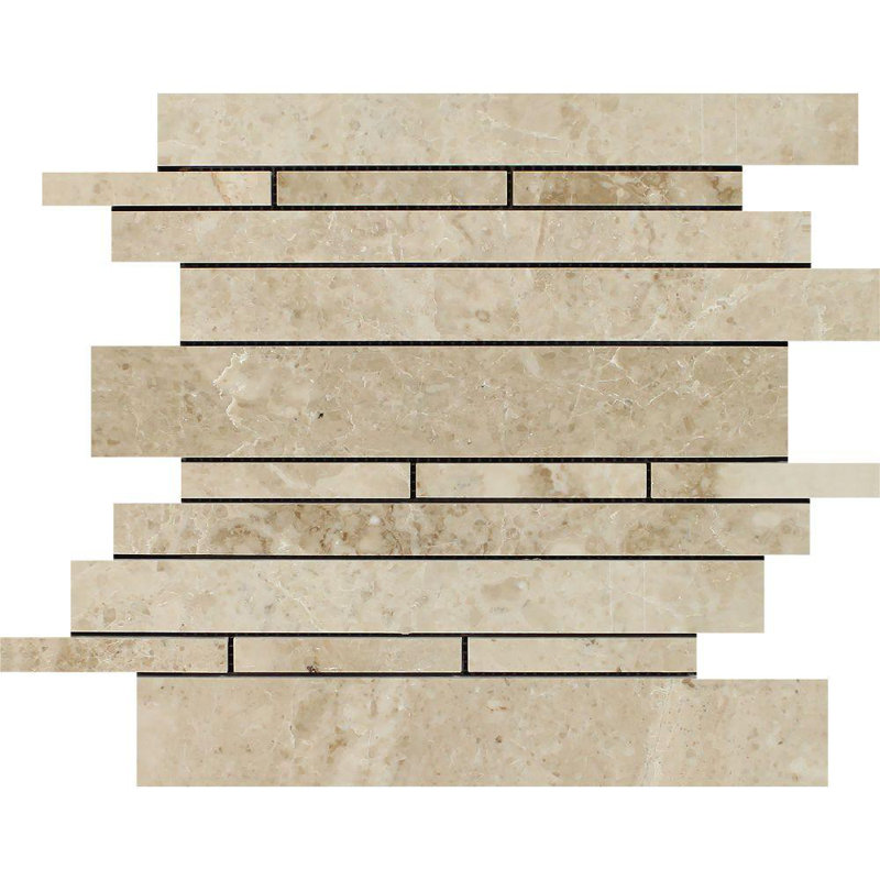 Carreau de mosaïque linéaire pour mur et plancher Cappuccino