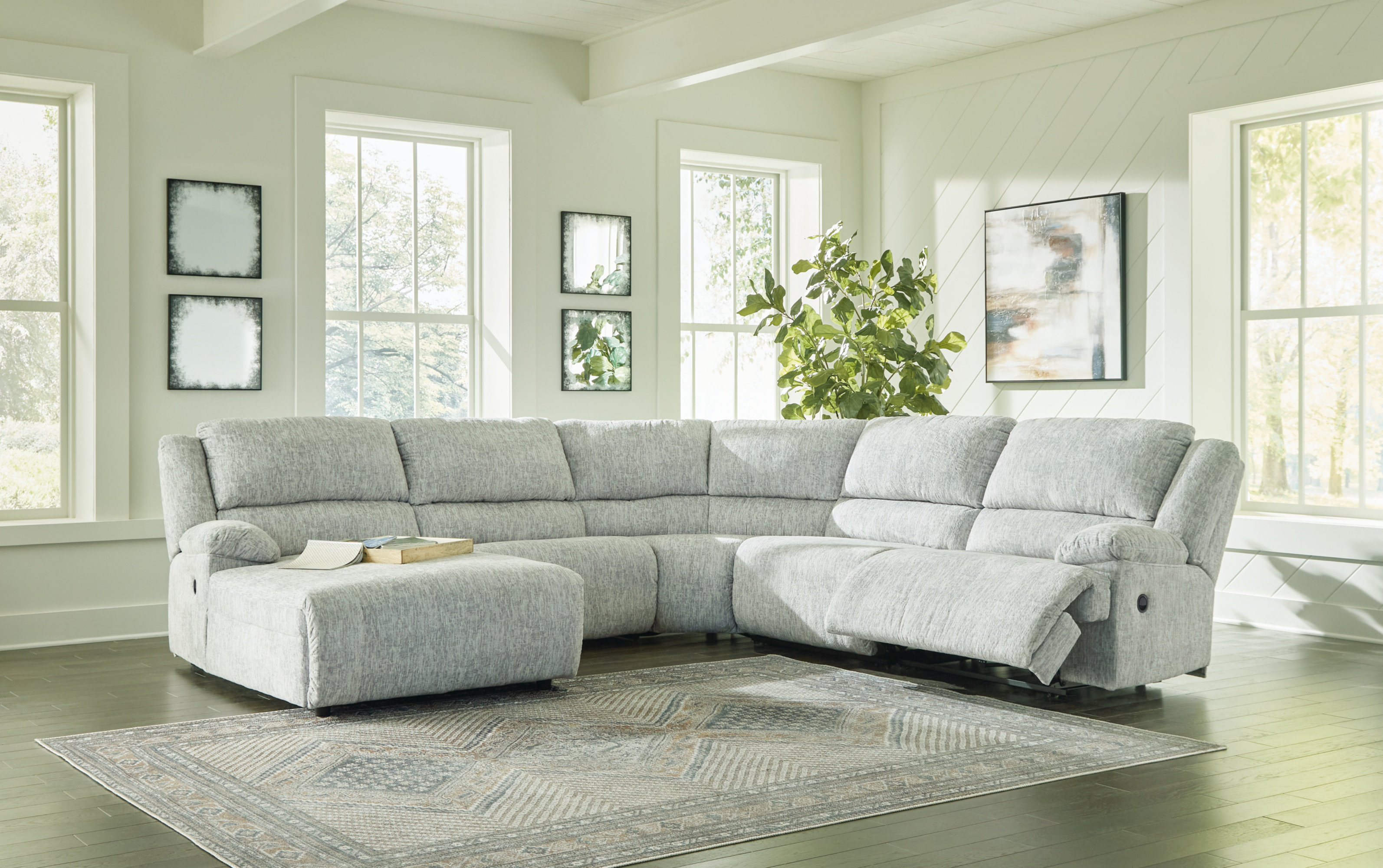 Signature Design by Ashley McClelland 5 - Piece Upholstered Reclining ...