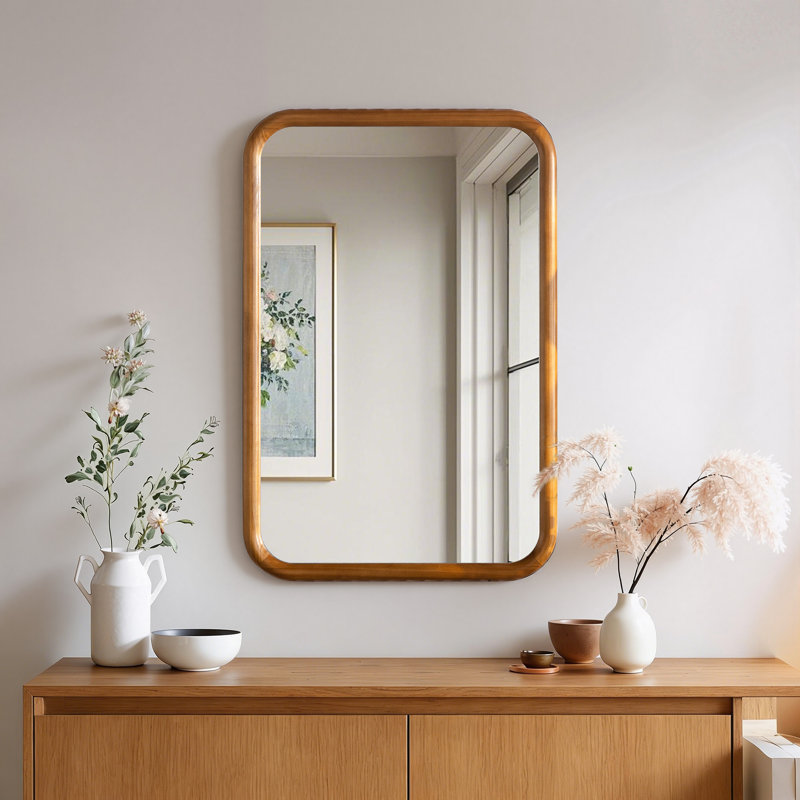 Miroir mural 36 po x 24 po Leyburn, Marron clair