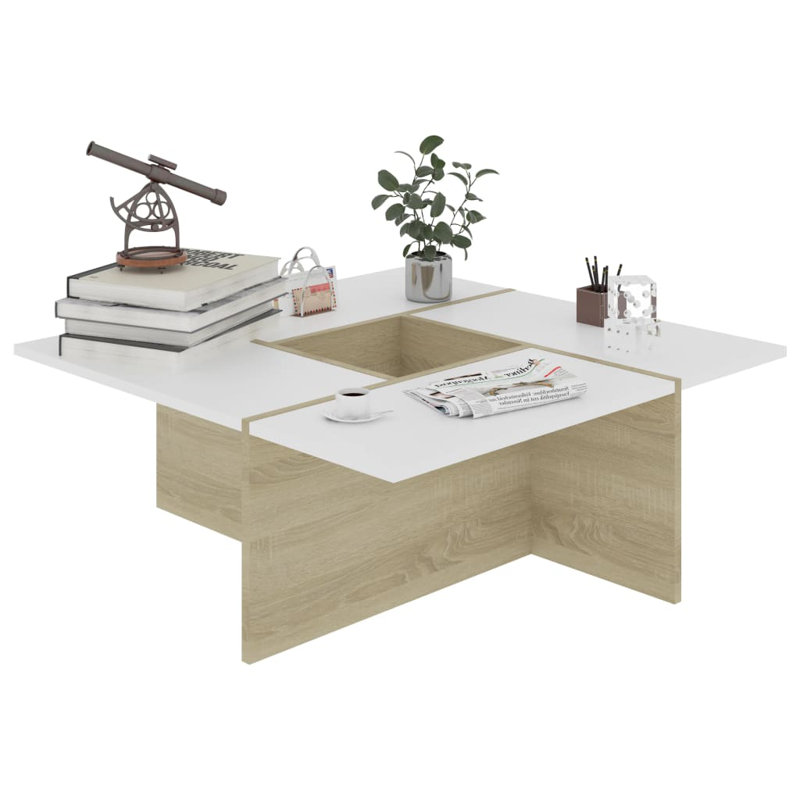 Abdirahin Coffee Table, White/Sonoma Oak