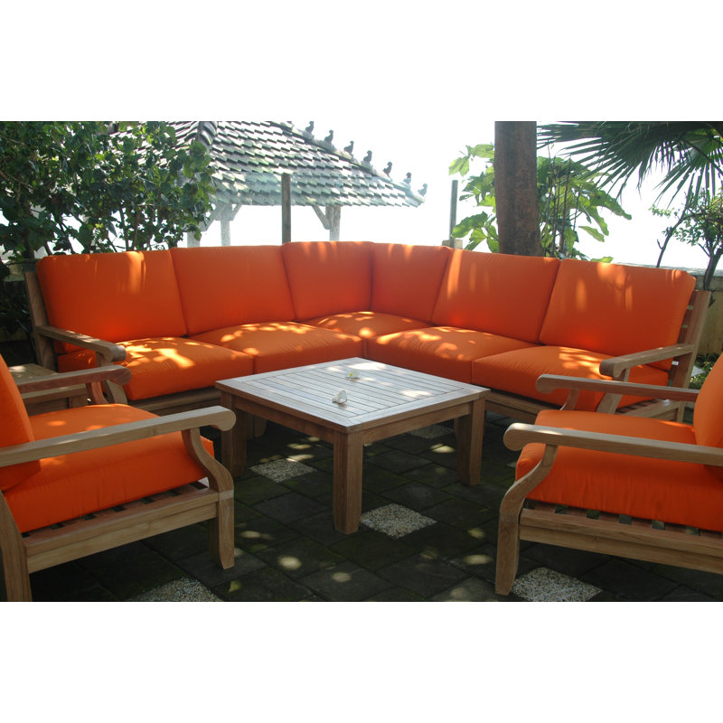 Riviera Outdoor 8 - Piece Teak Conversation Set