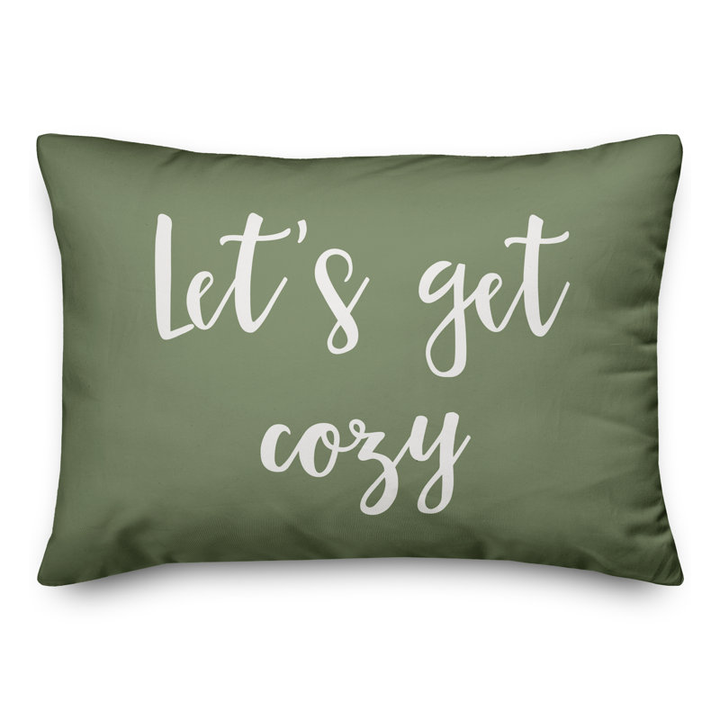  Let's Get Cozy Lumbar Pillow, Green