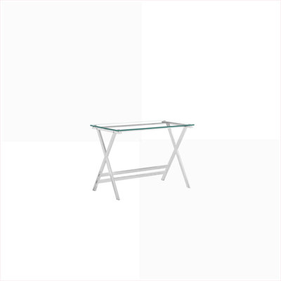 Space-Saving Tempered Glass Coffee Table for Living Room, Easy-Clean Rounded Edges