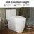 17.3" Comfort ADA Height One Piece Toilet, White Ceramic Elongated Modern Toilet with Rimless Swirl Flush, Dual Flush 1.0/1.28 GPF, 12" Rough-In-132080585-131498396