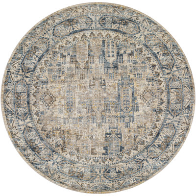 Tapis oriental bleu marine / brun Letourneau