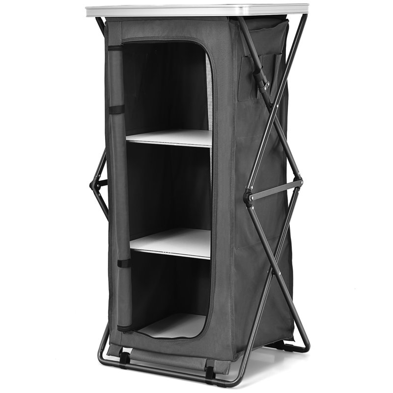 Azenet Camping Storage Cabinet, 47" H x 25" W x 18" D