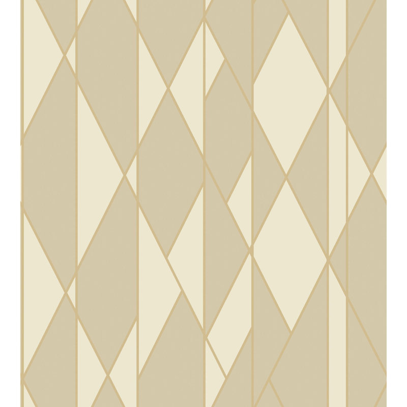 Oblique Geometric Wallpaper Roll, Linen