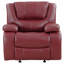 Fauteuil inclinable à bascule rembourré rouge