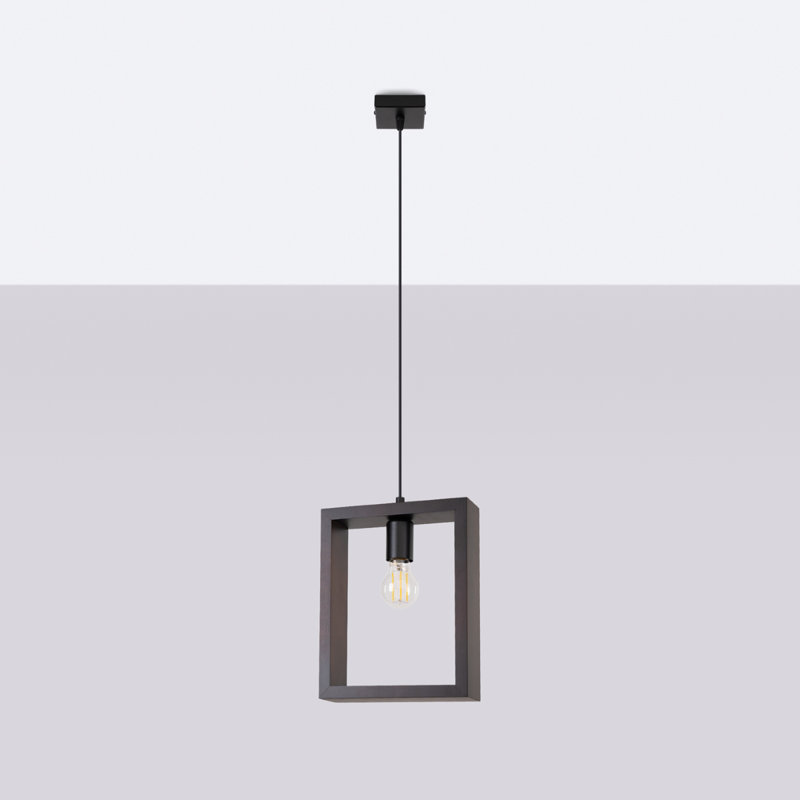 1 - Light Stainless Steel Pendant, Wenge