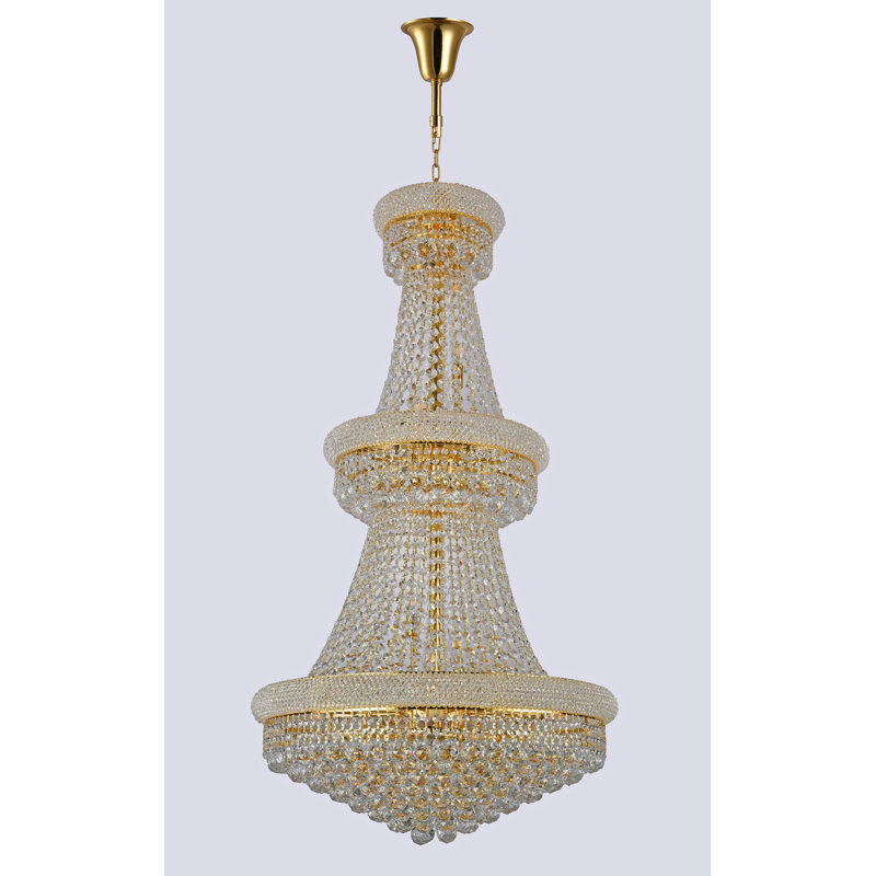 Lustre empire unique à 23 lumières Mckie, Or