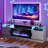 Gaming TV Stand for TVs up to 90", Media Console with Electric Fireplace and Power Outlets, Large Storage Space-422289818-406597784