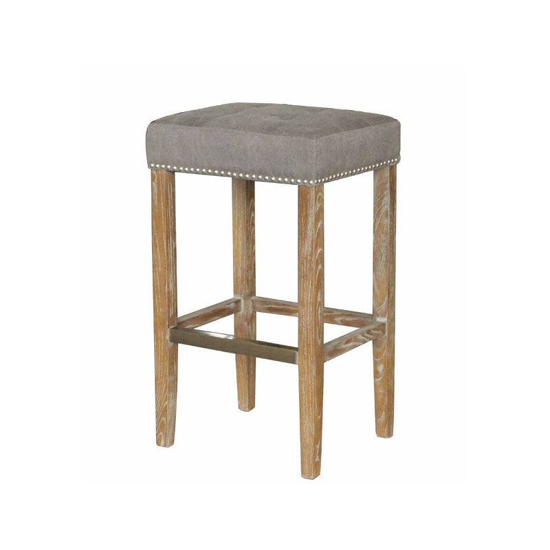 Tabouret de bar et de comptoir Dimitri, Gris, Tabouret de comptoir (assise de 26 po de hauteur)