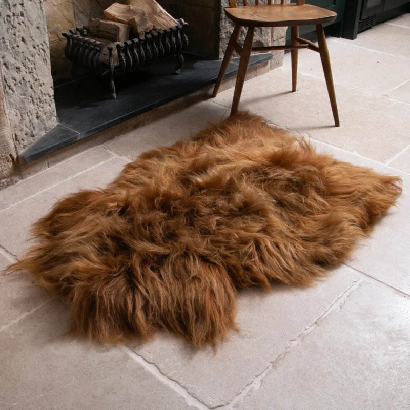Sheepskin Standard 60cm X 90cm Area Rug, Copper