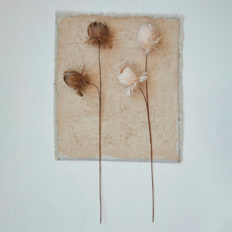 Tige de fleur en plumes biologiques
