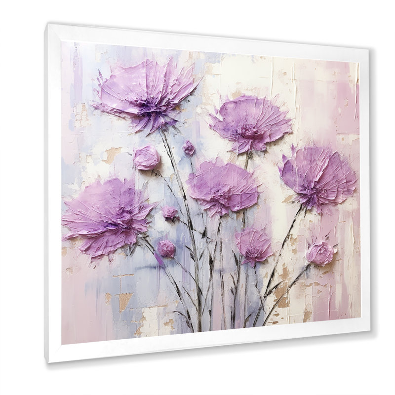Beige marguerite beauté - marguerites, art mural, Blanc, H 36 po x l 36 po