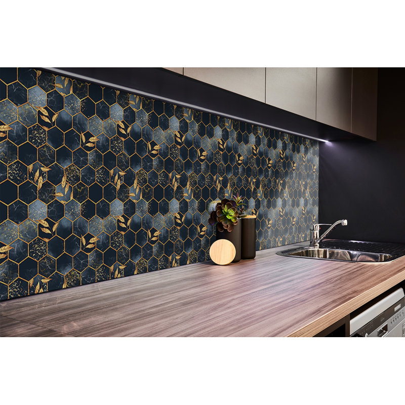 Self Adhesive Vinyl Splashback 39,37x19,68 Inch Wall Tiles Wall Stickers Tile Peel and Stick Sticker