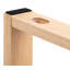 Ski-Leg Oak Solid Wood Base Dining Table