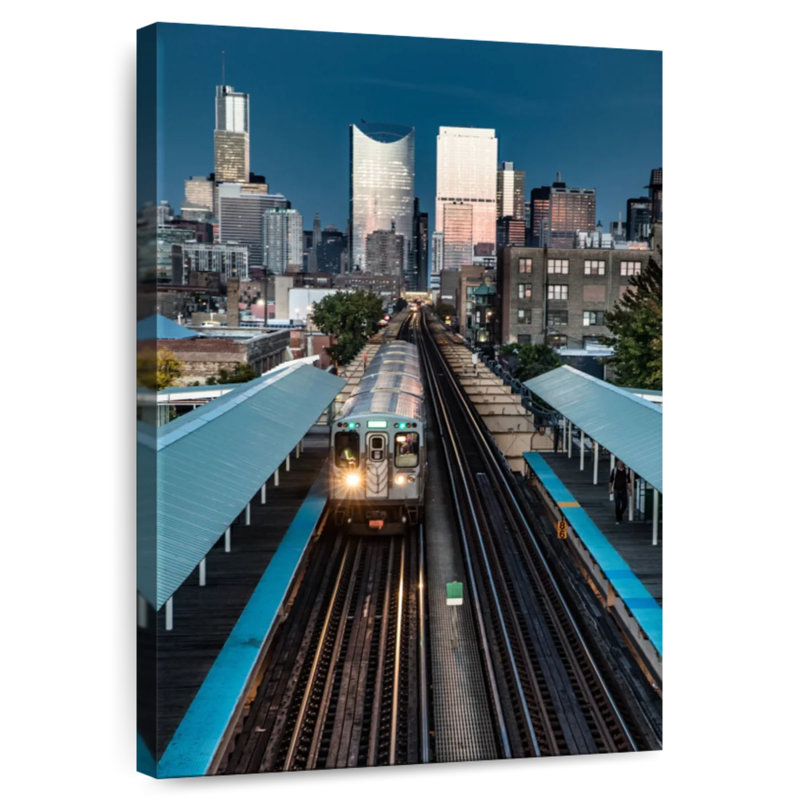 Lilie Chicago Subway Train, 24" H x 16" W