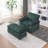Upholstered Armchair with Ottoman-1408386678