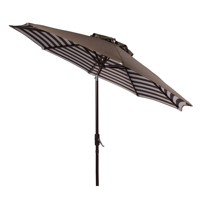 Parasol de marché 8 pi 5 po x 8 pi 5 po Asla, Brun/blanc