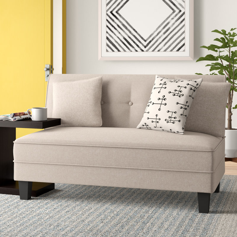 Willene Upholstered 58'' Loveseat, Beige Linen Blend
