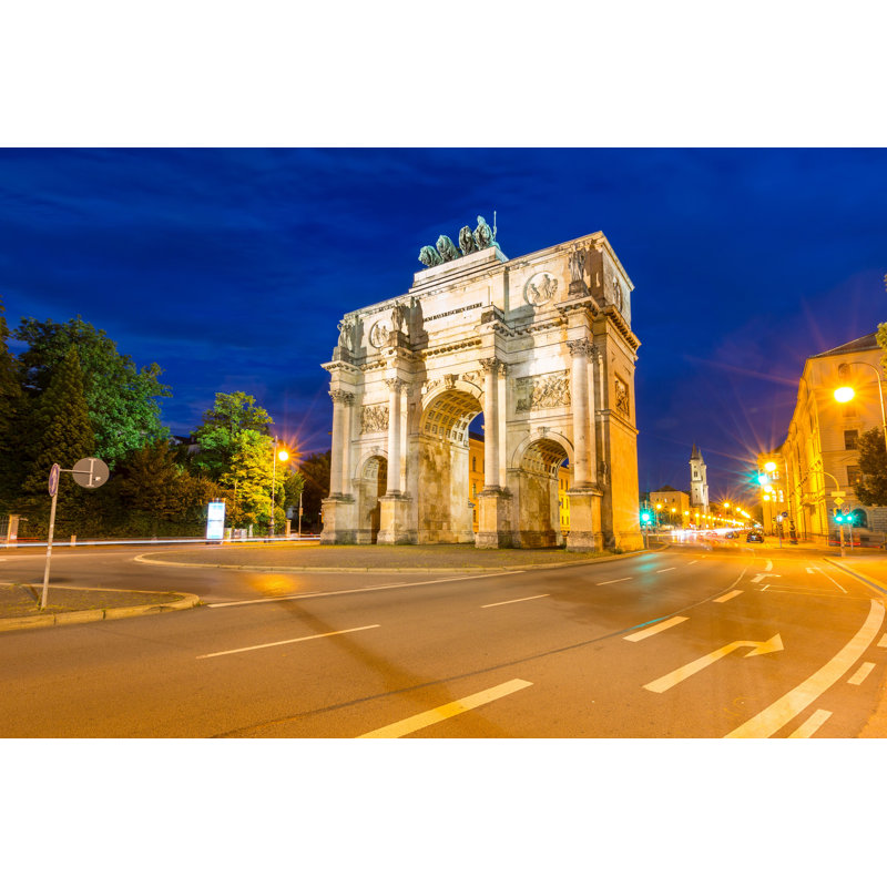 Moshinski Siegestor Victory Arch Munich, Allemagne par - Photographie sur toile tendue, H 8 po x l 12 po