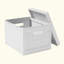 Ensemble de 2 boîtes de rangement pliables et empilables avec couvercles pour l'organisation à la maison ou au bureau