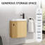 Ensemble de meuble-lavabo simple 18,5 po avec plateau en résine-1650280917