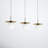 Cathy 3 - Light Brushed Brass Kitchen Island Pendant