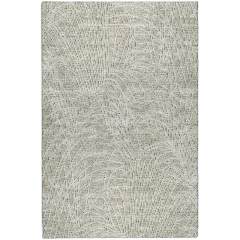 Tapis à poils longs fantaisiste Premium, Beige, 5 pi x 7 pi 6 po