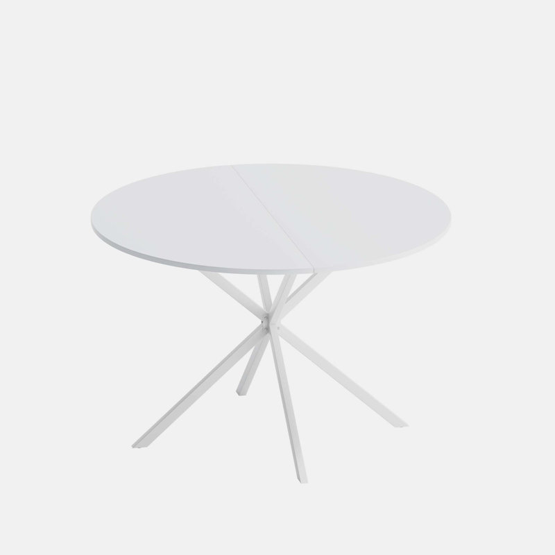 Table de salle à manger Modern, Blanc, H 29,53 po x l 47,24 po x P 47,24 po