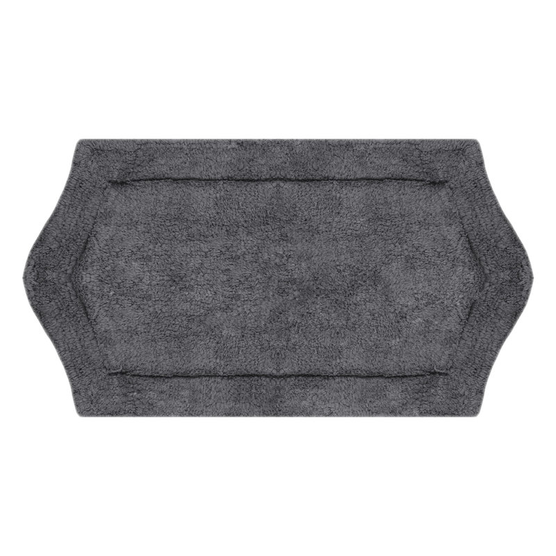 Tapis pour salle de bain Morissette, L 17 po x L 24 po, Gris