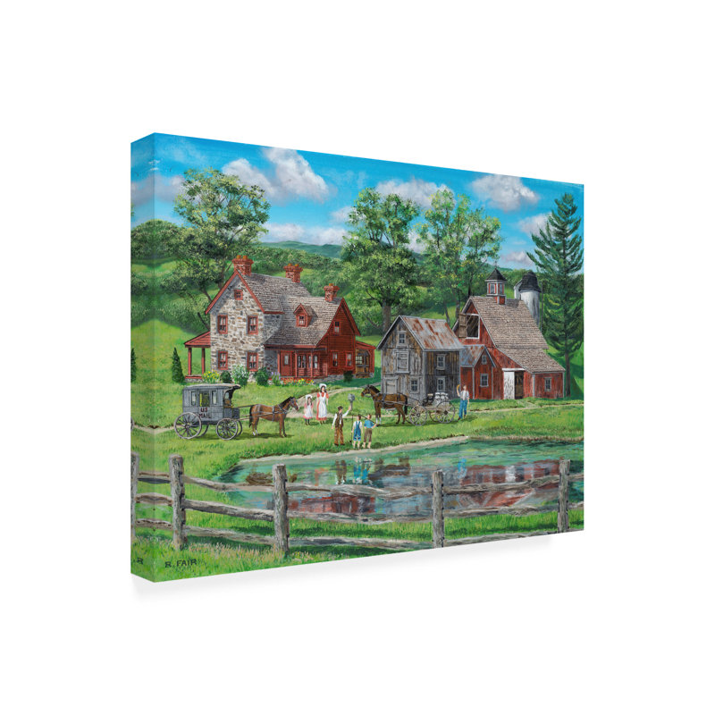 «Heith Summer Pond on Canvas» par Bob Fair, reproduction, H 14 po x l 19 po x P 2 po