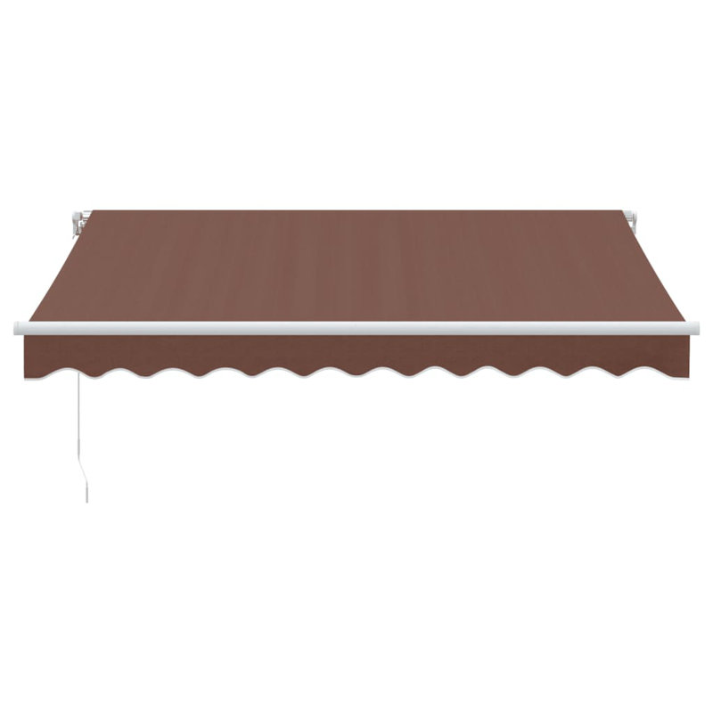 Manual Retractable Awning With LED, 300cm W x 250cm D, Brown/White