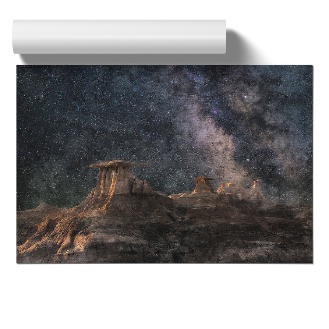 Badlands in South Dakota Painting - Frameless Print