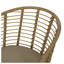 Chaise d'appoint d'extérieur en osier brun et beige en forme de baignoire
