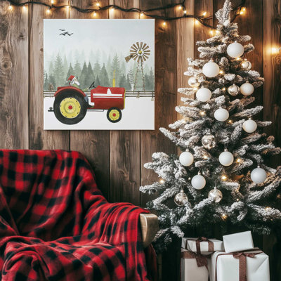 «Santa's Christmas Tractor Ride II», reproduction sur toile