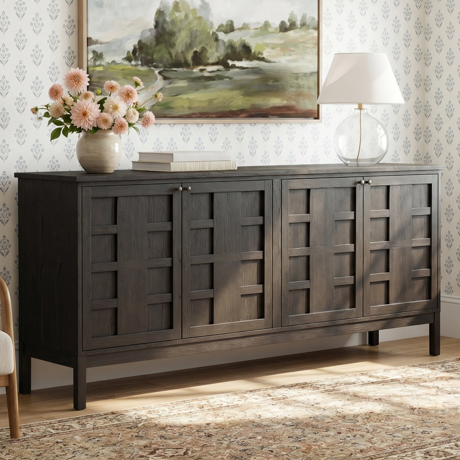 Colina Oak Sideboard, Black