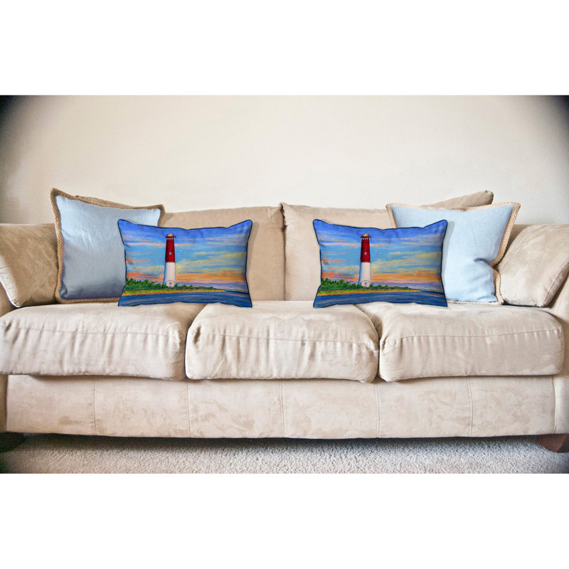 Coussin décoratif intérieur / extérieur Barnelot Lighthouse, 16 po x 20 po