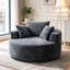 Fauteuil d'appoint rond, fauteuil demi-tonneau pivotant sur chenille 360-129420622