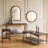 Brown Wood Console Table With Turned Spiral Legs And Lower Shelf for Living Room Entryway Decor