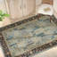 Tapis bleu / vert / jaune en laine crocheté à la main Althena-1445697707