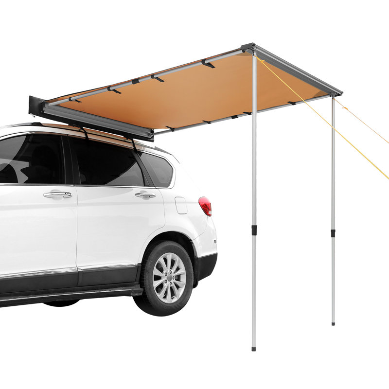 VEVOR 4.6x6.6ft Beige Polyester Retractable Vehicle Awning