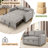 Shortridge 48.5" W Linen Convertible Sofa -1222057719