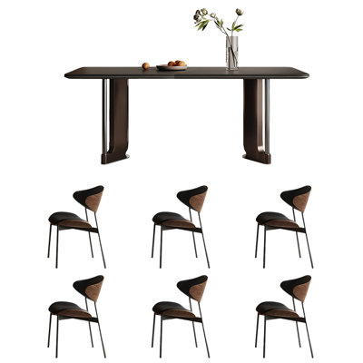 Ensemble de table de salle à manger de luxe européen à lumière simple