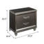 Table de chevet, champagne foncé
