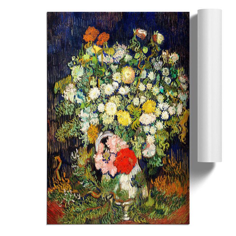 Bouquet Of Flowers by Vincent Van Gogh - No Frame Painting, 59cm H x 42cm W x 0.1cm D