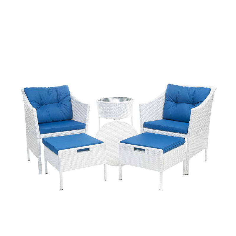 Morven 2 - Person Patio Conversation Set with Cushions
